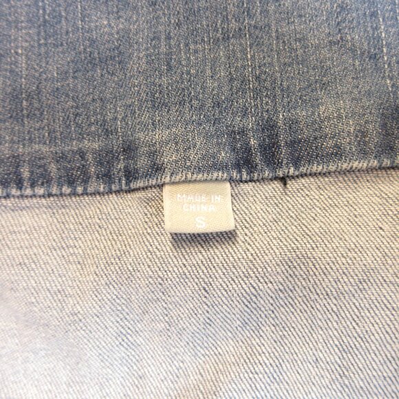 Kut from the Kloth Acid Wash Julia Cropped Jean Jacket Size S - Picture 4 of 13